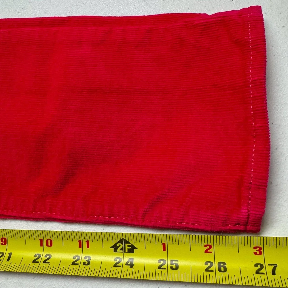Gap Stretch Jegging Pants Girls‎ 14 Regular Red Corduroy Skinny Mid Rise Denim